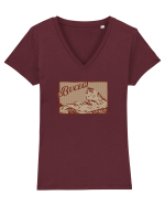 Bucegi Tricou mânecă scurtă guler V Damă Evoker