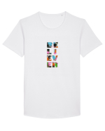 Believer Tricou mânecă scurtă guler larg Bărbat Skater