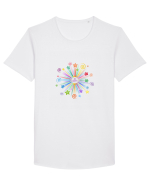 Be Happy! Tricou mânecă scurtă guler larg Bărbat Skater