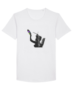 Angel Tricou mânecă scurtă guler larg Bărbat Skater