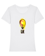 LIT Tricou mânecă scurtă guler larg fitted Damă Expresser
