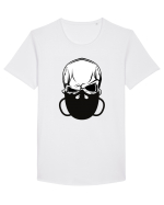 Craniu cu masca Tricou mânecă scurtă guler larg Bărbat Skater