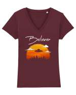 Believer OZN Tricou mânecă scurtă guler V Damă Evoker