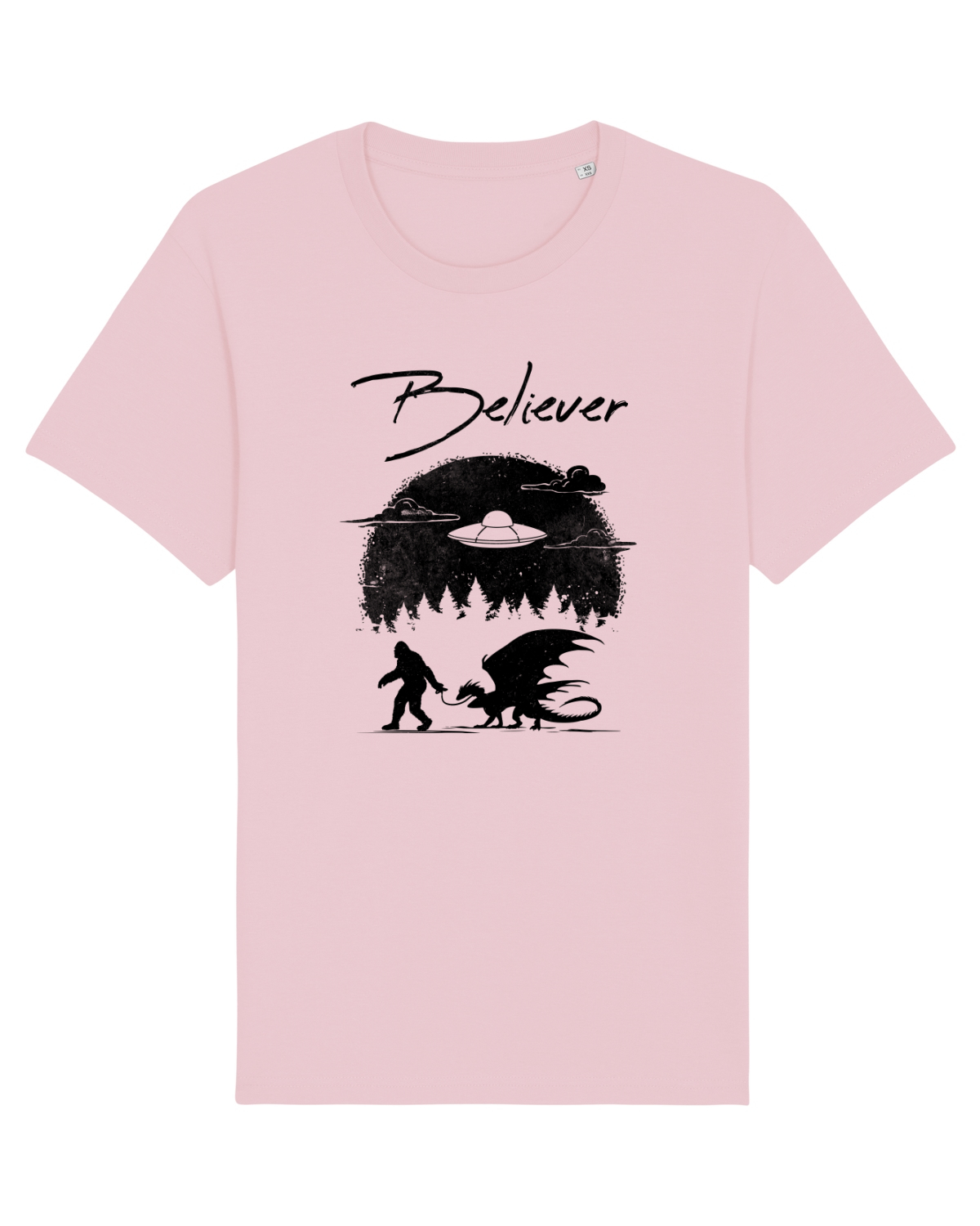 Tricou mânecă scurtă Unisex Rocker Cotton Pink