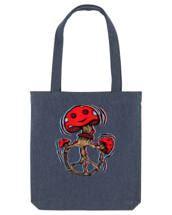 Trippy Magic Mushrooms Midnight Blue