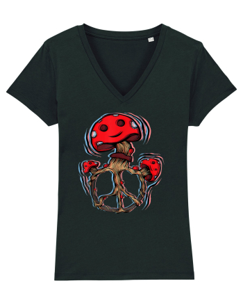 Trippy Magic Mushrooms Black