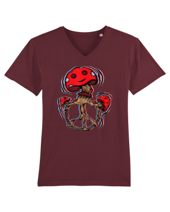 Trippy Magic Mushrooms Burgundy