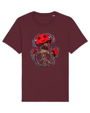 Trippy Magic Mushrooms Burgundy