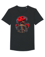 Trippy Magic Mushrooms Tricou mânecă scurtă guler larg Bărbat Skater