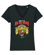 Santa Alien Funny Mos Craciun Tricou mânecă scurtă guler V Damă Evoker