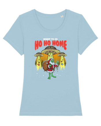 Santa Alien Funny Mos Craciun Sky Blue