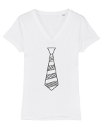 Cravată Tricou mânecă scurtă guler V Damă Evoker