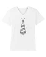 Cravată Tricou mânecă scurtă guler V Bărbat Presenter