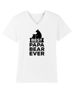 Best Papa Bear Tricou mânecă scurtă guler V Bărbat Presenter