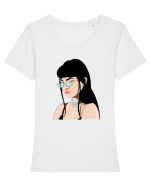 Fata misterioasă  Tricou mânecă scurtă guler larg fitted Damă Expresser