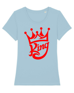 King Tricou mânecă scurtă guler larg fitted Damă Expresser