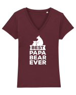 Best Papa Bear Tricou mânecă scurtă guler V Damă Evoker