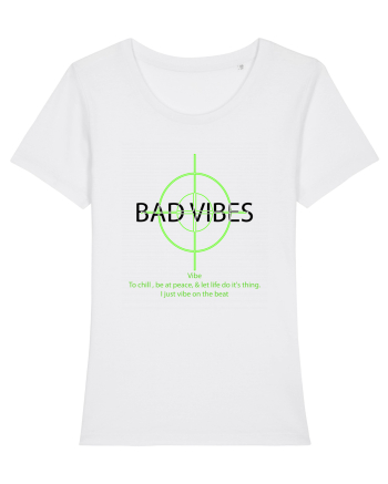 BAD VIBES TEE 21 White
