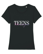 TEEN ANGELS TEE 21 Tricou mânecă scurtă guler larg fitted Damă Expresser
