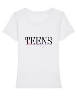 TEEN ANGELS TEE 21 Tricou mânecă scurtă guler larg fitted Damă Expresser