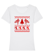Enduro Christmas Tricou mânecă scurtă guler larg fitted Damă Expresser