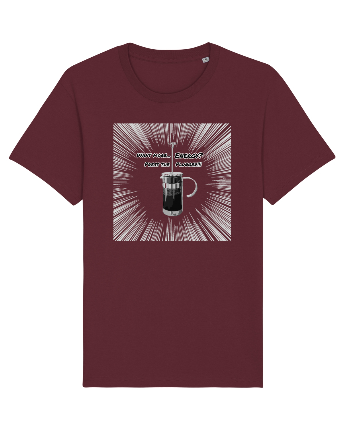 Tricou mânecă scurtă Unisex Rocker Burgundy