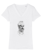 Cap de Dac 3. Tricou mânecă scurtă guler V Damă Evoker