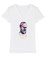 Cap de Dac 6. Tricou mânecă scurtă guler V Damă Evoker