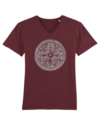 Ornament dacic. Burgundy
