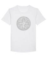 Ornament dacic. Tricou mânecă scurtă guler larg Bărbat Skater