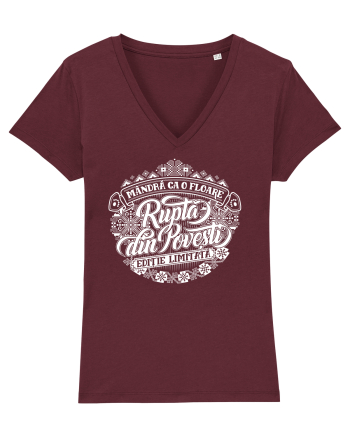 Ruptă din povești alb Burgundy