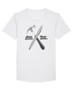 Hammer or Pen Tricou mânecă scurtă guler larg Bărbat Skater