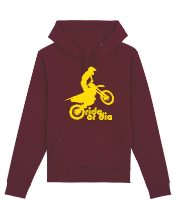 Ride or die - motocross - yellow Burgundy