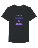 Pancreas leneș Tricou mânecă scurtă guler larg Bărbat Skater