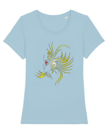 Gold Women Sky Blue