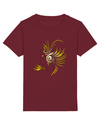 Gold Women Burgundy