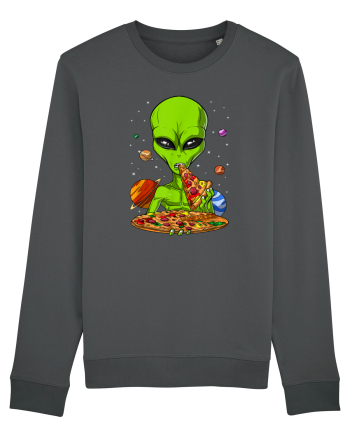 Alien Eating Pizza Anthracite