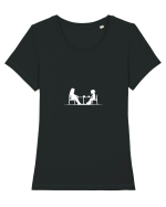 SHAMAN KING - coffee break (White) Tricou mânecă scurtă guler larg fitted Damă Expresser