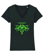 Ride or Die black Tricou mânecă scurtă guler V Damă Evoker