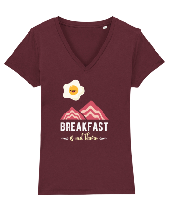 Breakfast is Out There Burgundy