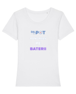 Pancreas pe baterii Tricou mânecă scurtă guler larg fitted Damă Expresser