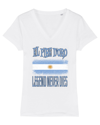 El Pibe D'Oro Legend Never Dies White