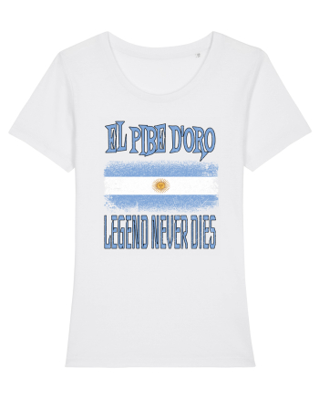 El Pibe D'Oro Legend Never Dies White