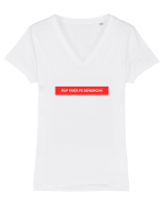 Rup Viata pe genunchi! Tricou mânecă scurtă guler V Damă Evoker