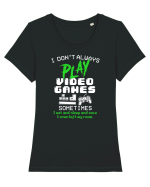 Play Video Games Tricou mânecă scurtă guler larg fitted Damă Expresser