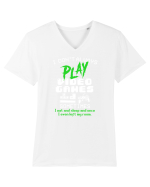 Play Video Games Tricou mânecă scurtă guler V Bărbat Presenter