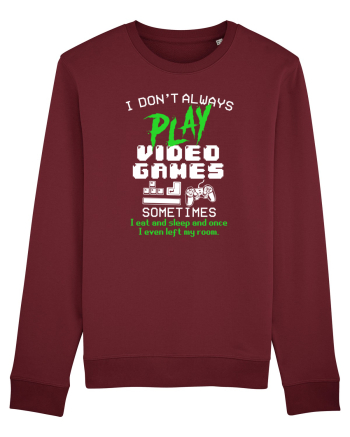 Play Video Games Burgundy