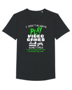 Play Video Games Tricou mânecă scurtă guler larg Bărbat Skater