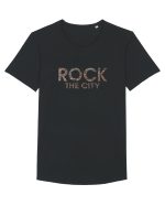 Rock the City ! Tricou mânecă scurtă guler larg Bărbat Skater