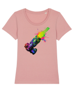 Used Camera Tricou mânecă scurtă guler larg fitted Damă Expresser